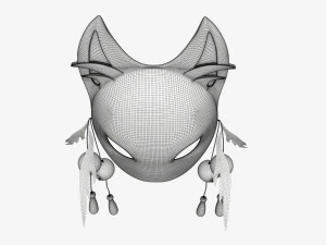 Kitsune demon fox mask 3D Model