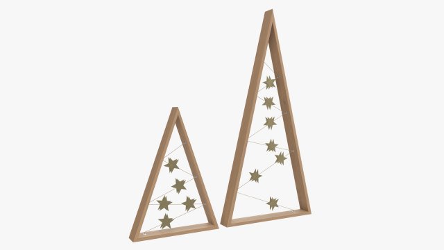 Modern Christmas tree wooden Modelo 3D .c4d .max .obj .3ds .fbx .stl .blend 