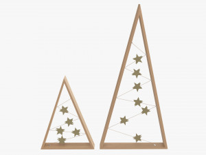 Modern Christmas tree wooden Modelo 3D