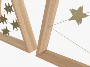 Modern Christmas tree wooden Modelo 3D