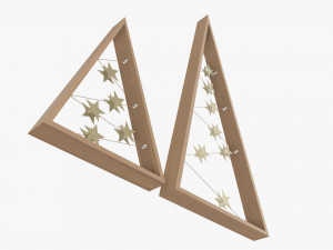 Modern Christmas tree wooden Modelo 3D
