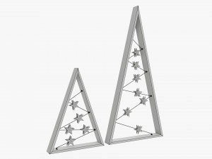 Modern Christmas tree wooden Modelo 3D