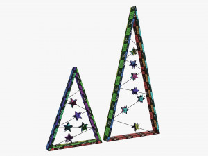 Modern Christmas tree wooden Modelo 3D