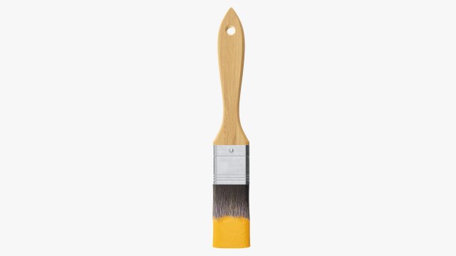 Painting brush narrow 01 3D Модель .c4d .max .obj .3ds .fbx .stl .blend 
