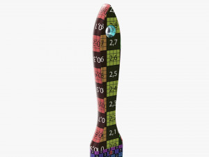 Painting brush narrow 02 Modelo 3D