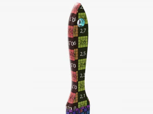 Painting brush narrow 02 3D Model