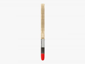 Кисть малярная обычная 02 3D Модель