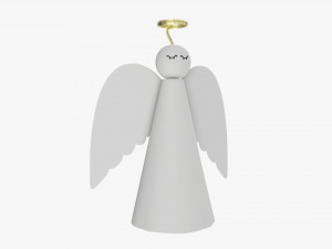Paper angel with halo 3D Model