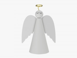 Paper angel with halo 3D Model