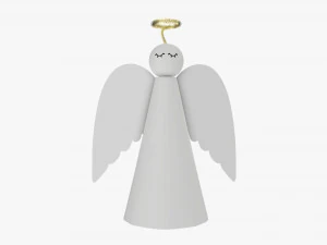 Paper angel with halo 3D Model