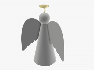 Paper angel with halo 3D Model