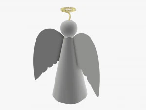 Paper angel with halo 3D Model