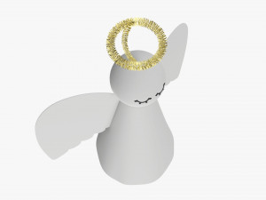Paper angel with halo 3D Model