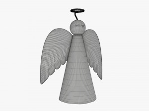 Paper angel with halo 3D Model