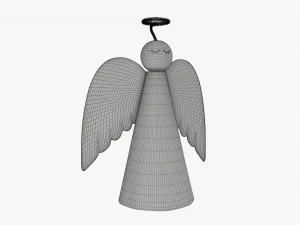 Paper angel with halo 3D Model