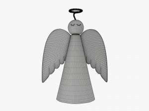 Paper angel with halo 3D Model