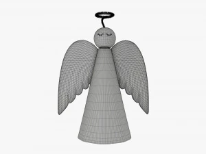 Paper angel with halo 3D Model