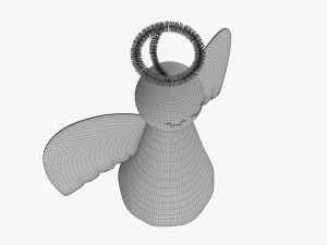 Paper angel with halo 3D Model