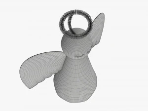 Paper angel with halo 3D Model