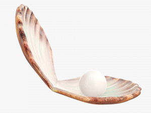 Pearl inside seashell Modelo 3D