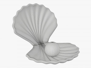 Pearl inside seashell Modelo 3D
