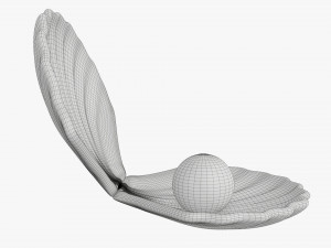 Pearl inside seashell Modelo 3D