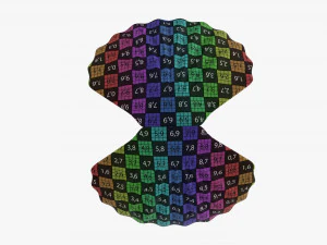 Perla all'interno della conchiglia Modello 3D