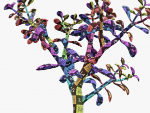 Plant crassula in flower pot Modelo 3D