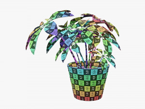 Plant schefflera in pot 3D Model