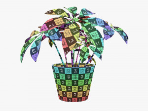 Plant schefflera in pot 3D Model