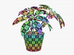 Plant schefflera in pot 3D Model