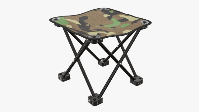 Portable folding chair Modelo 3D .c4d .max .obj .3ds .fbx .stl .blend 
