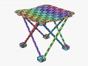 Portable folding chair 3D Model