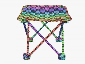 Portable folding chair 3D Model