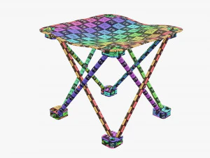 Portable folding chair 3D Model