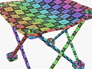 Portable folding chair 3D Model