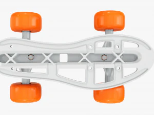 Quad roller skates 3D Model
