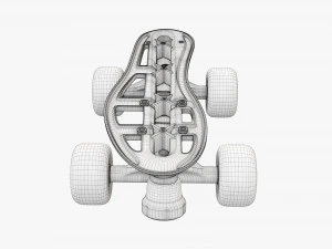 Quad roller skates 3D Model