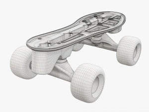 Quad roller skates 3D Model