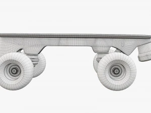 Quad roller skates 3D Model