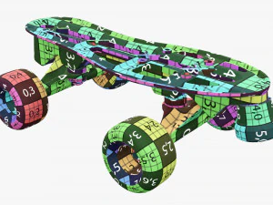 Quad roller skates 3D Model