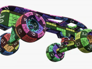 Quad roller skates 3D Model