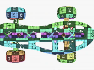 Quad roller skates 3D Model