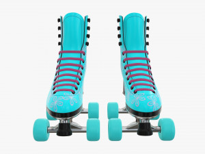 Quad roller skates with boots Modelo 3D