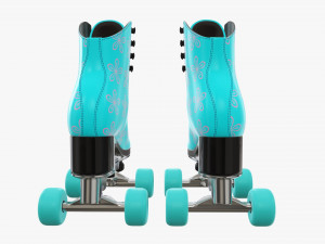 Quad roller skates with boots Modelo 3D