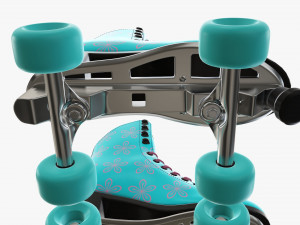 Quad roller skates with boots Modelo 3D