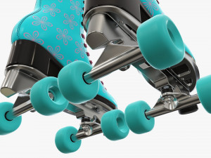 Quad roller skates with boots Modelo 3D