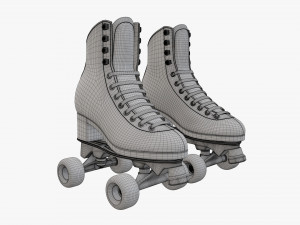 Quad roller skates with boots Modelo 3D