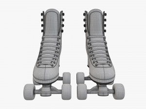 Quad roller skates with boots Modelo 3D