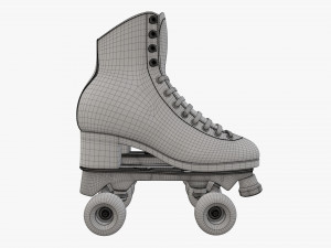 Quad roller skates with boots Modelo 3D